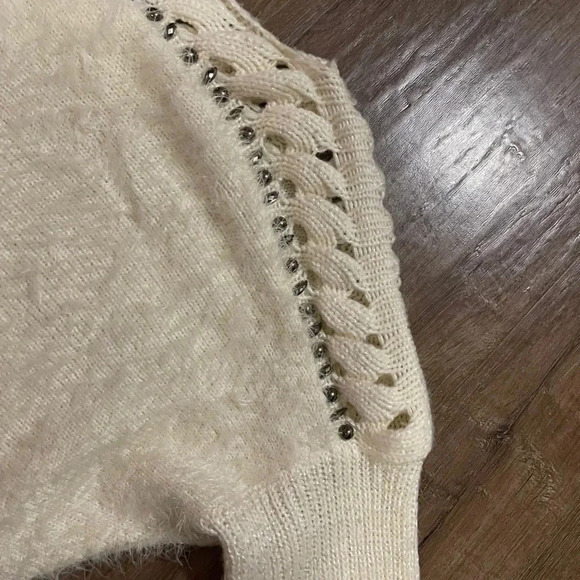 Alberto Makali fur sweater dolman sleeves fall chic boho - Picture 6 of 8